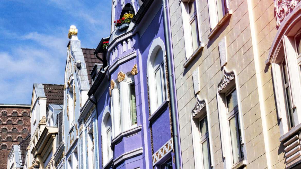 Häuserfassade in Leverkusen